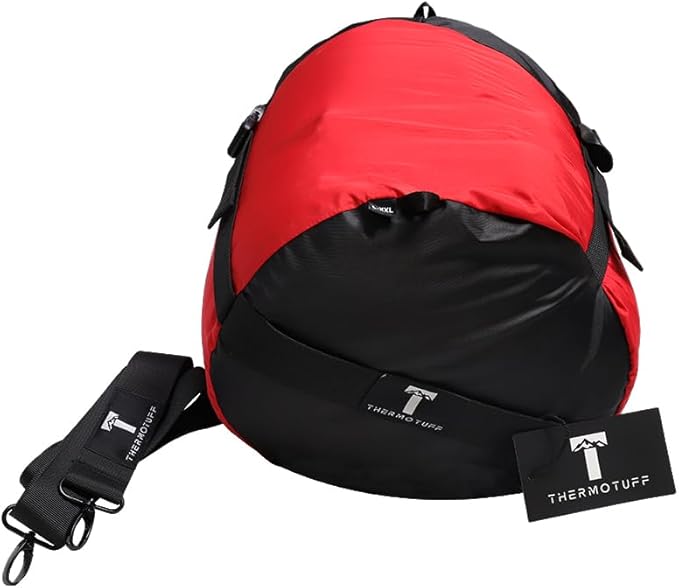 Thermotuff Wearable Sleeping Bag with Dual Hoodie Zippered Arm Holes Pockets &amp Adjustable Drawstring - Ideal for Camping Cold Weather Hiking and Stadium Sak Blanket