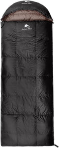 Filling 1000g White Goose Down Winter Sleeping Bag Envelope Sleeping Bag with Removable Cap Backpack Sleeping Bag for Hiking Camping