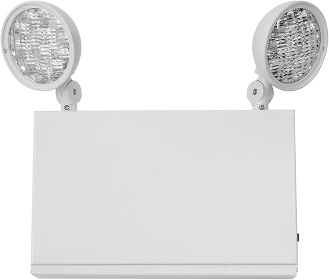 TANLUX New York City Approved Emergency Light Emergency Lights with Battery Backup White Steel Housing AC 120/277V Two Heads