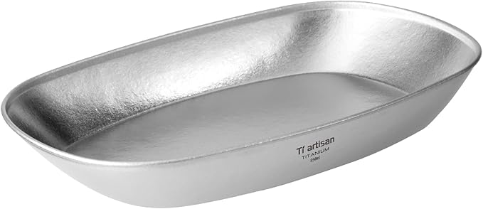 Titanium Plate Camping Picnic Tableware 32.1fl oz Cooking Utensils Extremely Light Dishes Bowl 106g (Ice Flowers)