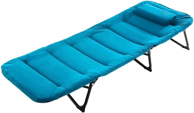 Lightweight Aluminum Camping Cot Portable Folding Bed for Sleeping Comfortable Guest Bed Height Adjustable Tent Cot with Pillow