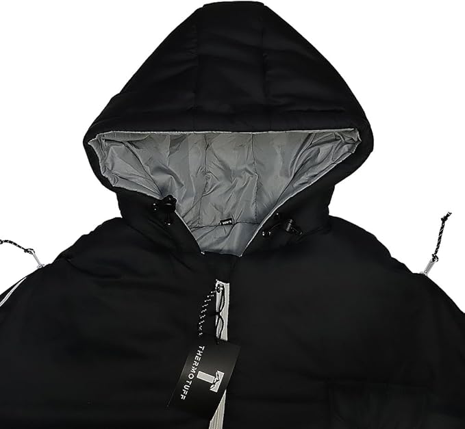 Thermotuff Wearable Sleeping Bag with Dual Hoodie Zippered Arm Holes Pockets &amp Adjustable Drawstring - Ideal for Camping Cold Weather Hiking and Stadium Sak Blanket