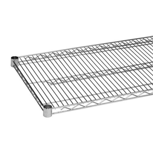 KPS Commercial Chrome Wire Shelf 14 x 48 - NSF 1 Shelf Modern Style Wall Mount Kitchen Storage