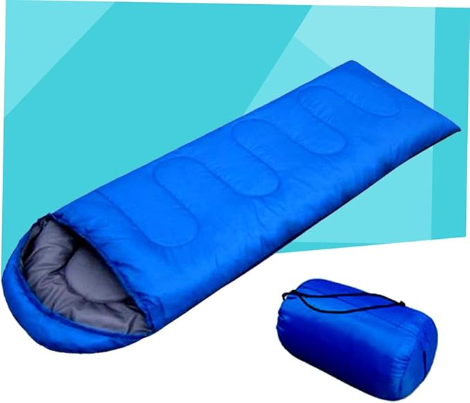 Luxshiny Envelope with Drawstring Hood Lightweight Outdoor Camping Gear for Hiking and Backpacking Compression Sack Included Blue Suitable for Spring to Autumn