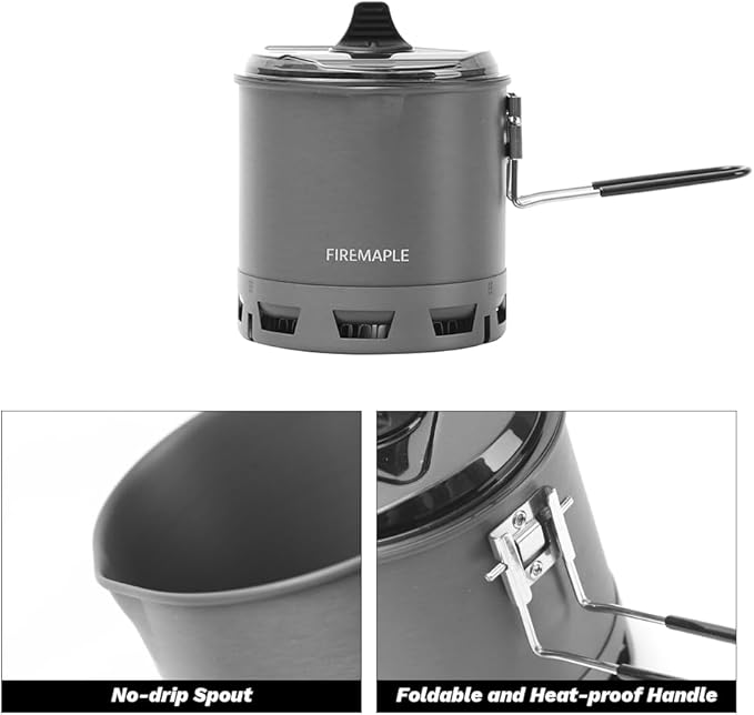 Fire-Maple Petrel Quickboil Pro Ultralight Cooking System – Compact &amp Fast-Boiling Backpacking Stove Pot Set Ideal for Hiking Solo Camping Travelling Hunting Trips | Petrel G2 Cooking Set