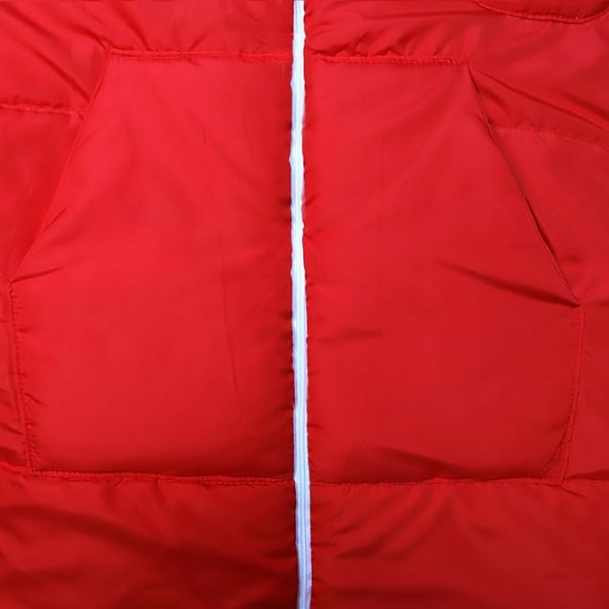 Thermotuff Wearable Sleeping Bag with Dual Hoodie Zippered Arm Holes Pockets &amp Adjustable Drawstring - Ideal for Camping Cold Weather Hiking and Stadium Sak Blanket