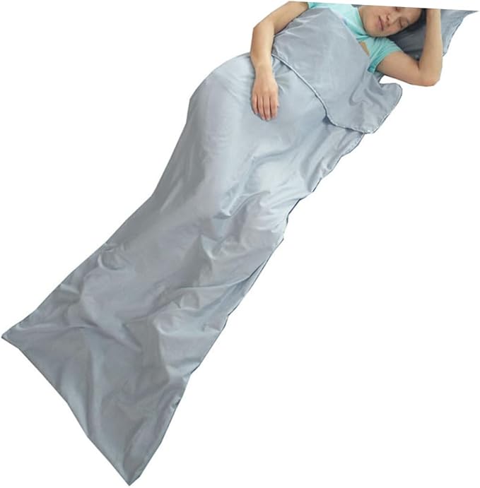 Adult Portable Liner Lightweight Travel Sheet for Hotel Camping Hiking Trains Gray for Clean Bedding