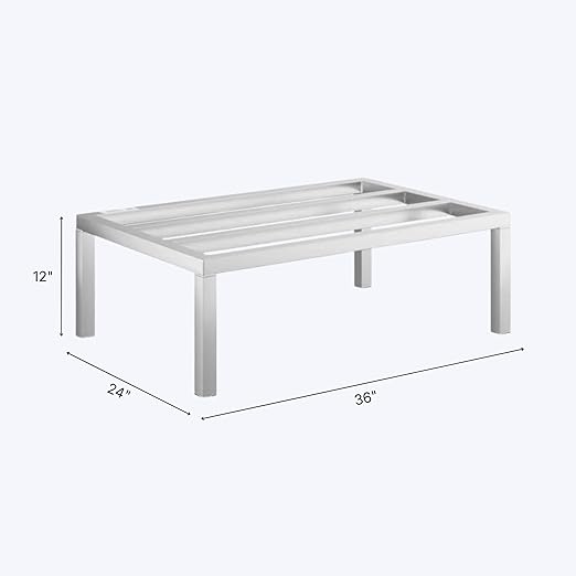 36'' x 24'' x 12'' Aluminum Welded NSF Certified Dunnage Rack - 1715 lb. Capacity for Restaurant Storage Warehouse Garage