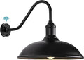 Outdoor Barn Light - 18 Inch Dusk to Dawn Large Exterior Fixture with Extended Arm Gooseneck Light - Waterproof and Rust Resistant for Farmhouse Garage Porch