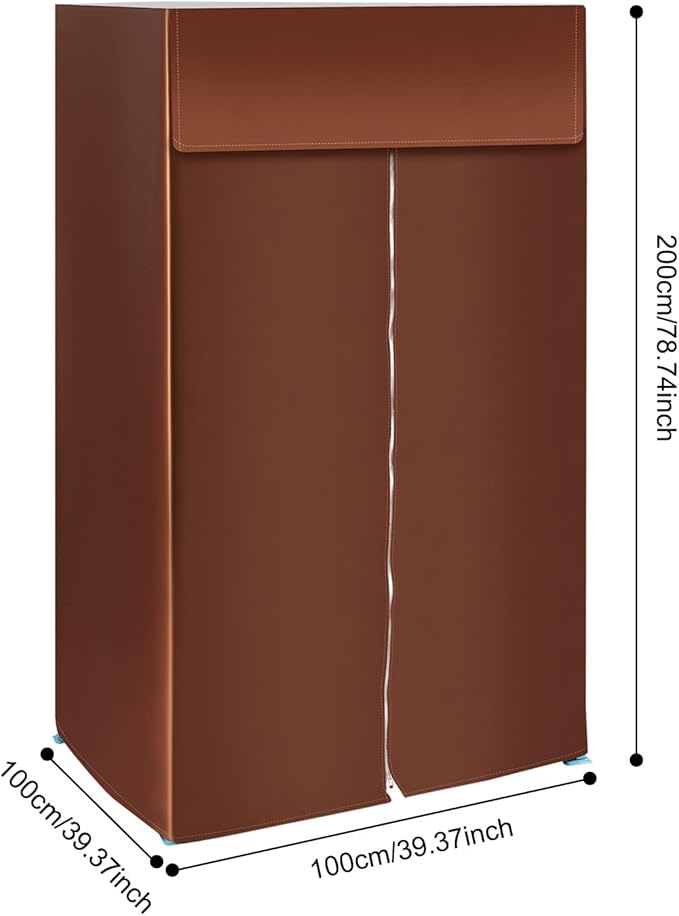 Heavy-Duty Portable Folding Fitting Room with Blackout Curtains - Large Changing Room Tent for 3-4 People Freestanding Privacy Tent for Events Retail Stores &amp Outdoor Use (Coffee)