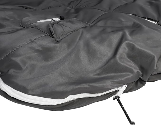 Thermotuff Wearable Sleeping Bag with Dual Hoodie Zippered Arm Holes Pockets &amp Adjustable Drawstring - Ideal for Camping Cold Weather Hiking and Stadium Sak Blanket