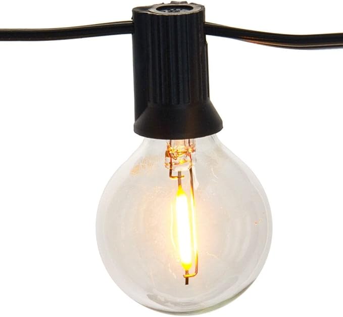 VOLT Indoor/Outdoor 120V E12 LED Bistro Lights (Black) 25 Feet
