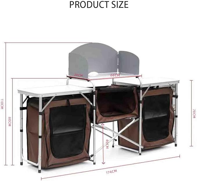 Outdoor Mobile Kitchen Outdoor Mobile Kitchen Stove Portable Cooking Equipment Camping Supplies Picnic Vehicle Folding Barbecue Table Locker
