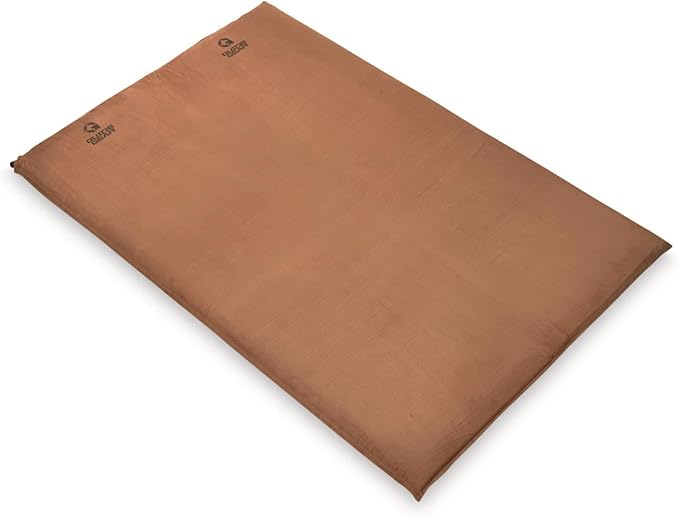 Guide Gear Self Inflating Double Sleeping Pad 2 Person 3-inch Foam Padding Portable Camping Backpacking Hunting Tent Accessories