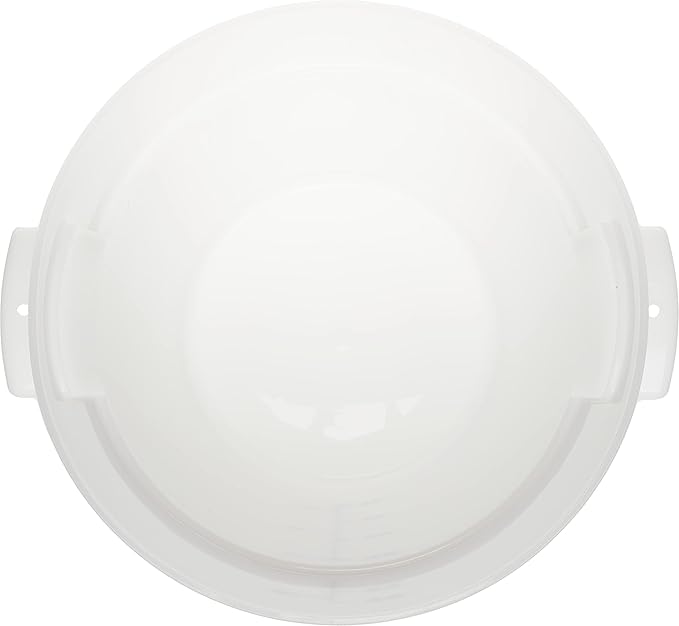 Carlisle FoodService Products Storplus Round Food Storage Container with Stackable Design for Catering Buffets Restaurants Polyethylene (Pe) 22 Quart White