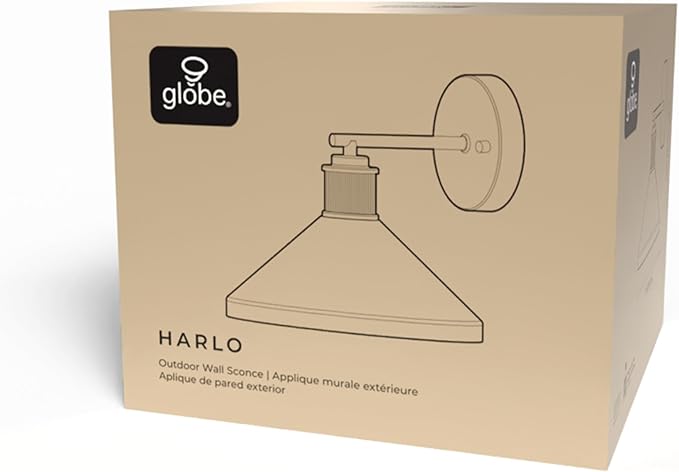 Globe Electric 60000170 1-Light Outdoor Wall Sconce Matte Black