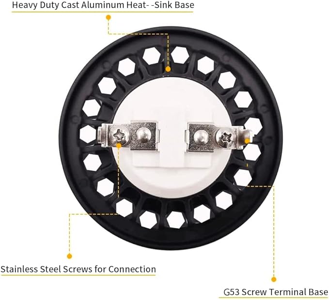 Cheopha PAR36 LED Landscape Bulb 12V Low Voltage Landscape Spotlight 10W Equivalent 35W 50W 60W Halogen IP67 Waterproof for Outdoor Well Light RV Off-Road Vehicle Tractor 5000K Cool White Pack of 1