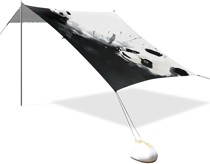 Cute PandaCamping Sun Shelters 9.2 x 10.5 FT Beach Canopy Tent Sun Shade with Carrying Bag for Camping Trips Fishing Backyard Fun or Picnics 21341036