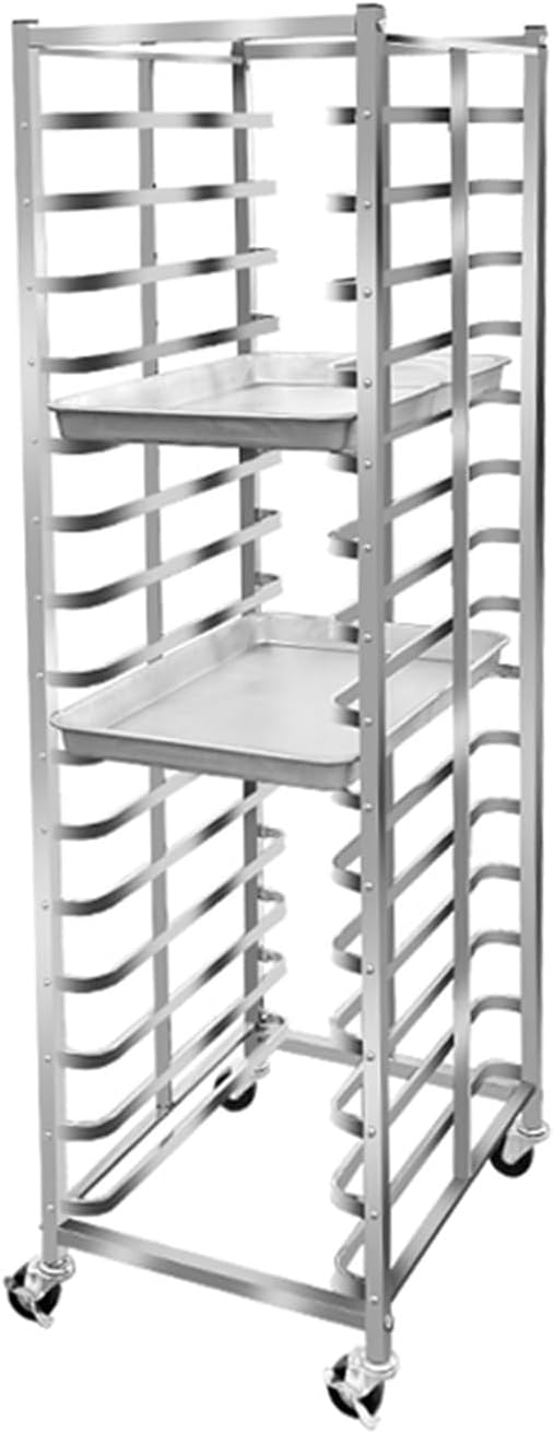 Quick Rack for Baking PansCommercial Baking Rack Stainless Steel 15-Tier Bread Pan with Open Shelving - Ideal for Bakeries Restaurants &amp Food Service (164x46.5x60cm)
