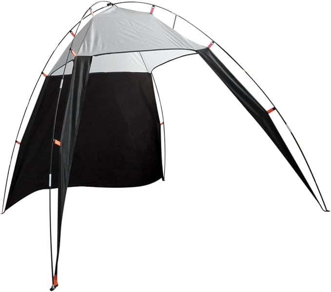 Balacoo Portable Triangle Beach Tent Canopy Shelter UV for Camping Fishing Lightweight Durable Design Black Grey