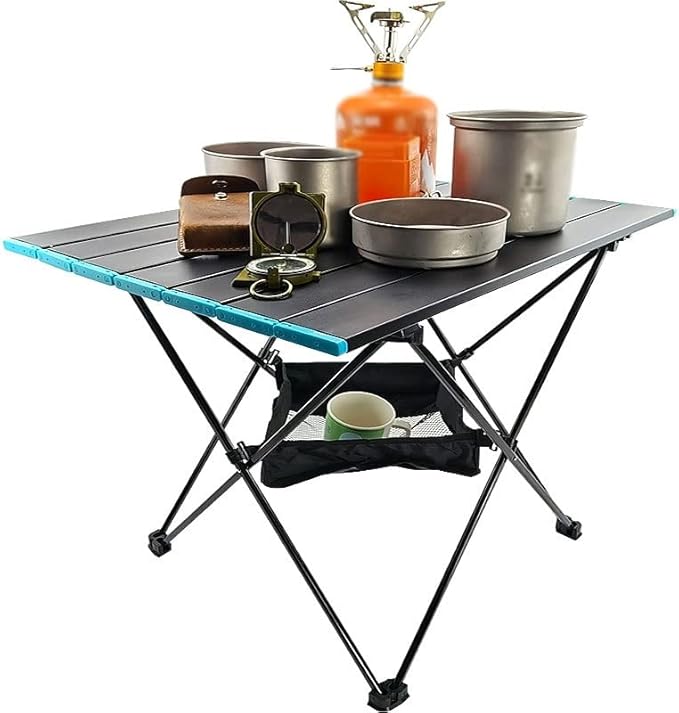 Portable Camping Table Lightweight Compact Folding Side for Easy Travel Commemoration Day