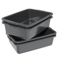 4 Pack 32L Large Commercial Bus Tubs Plastic Restaurant Utility Bus Storage Tote Box Gray