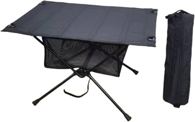 Portable Outdoor Side Table Folding Waterproofs Hiking Backpacking Fabric Metal Texture for Carrying Backpacking