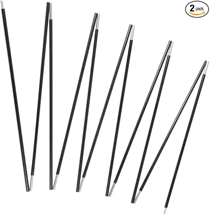 Tent Pole Repair Kit Splint Support Kit Replacements Aluminum Rod Adjustable Replacement Poles Accessories for Bike Tents Pack of 2