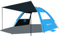 Gorich Beach Tent with Canopy - Easy Setup 3-4/5-6/7-8 Person Portable Sun Shelter UPF 50+ UV Protection Sun Shade Lightweight &amp Compact Beach Cabana for Family Travel