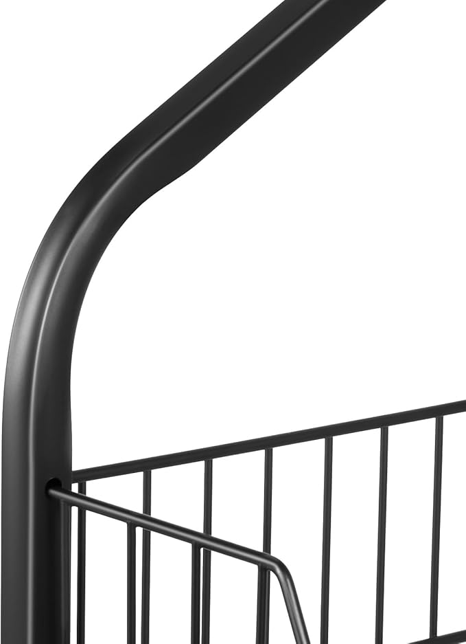 4-Tier Display Rack with Universal Wheels – Retail Display Shelves for Snacks Fruits Vegetables Towels &amp Toys – Mobile Stand Cart for Kitchens Supermarkets and Laundry Rooms