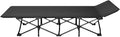 600D Oxford Cloth Camping Cot with Removable Headrest Portable Folding Bed Strong Steel Frame Cot Bed for Office/Home Nap