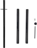 6.5FT Direct Burial Lamp Post Split Street Light Pole with Cross Arm Lighting Post Fixtures for Pathway Courtyard Parking Lot Fits Standard 3 Post Top Fixtures (6.5FT 76mm Direct Burial)