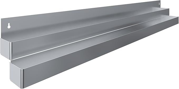 72 Bottle Rack for Bars Restaurants &amp Foodservice | Extra-Wide Dual-Line Underbar Organizer - Speed Rails Made up of Stainless Steel (72 Double Rail)