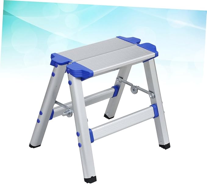 Aluminum Alloy Folding Stool for Home Outdoor Collapsible Step Ladder Chair Portable Hiking Seat Folding Design Random Style