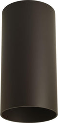 Progress Lighting 6-Inch Cylinder Outdoor Ceiling Light 1-Light Modern Flush Mount Ceiling Light Fixture Interior and Exterior Lighting for Home or Porch Aluminum Construction Bronze (P5741-20)