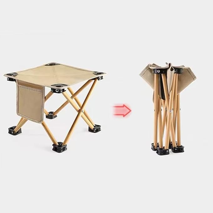 Portable Collapsible Stool for Mountaineering and Hiking Collapsible Stool Lightweight Folding Chair Suitable for Camping Outdoor Activities Fishing (2 Grey)