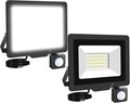 30W Motion Sensor Flood Light Outdoor 3000 LM Outdoor LED Spotlight IP66 Waterproof 6000K Daylight Security Lights for Garden Garage Yard Sports Ground （2 Pack） 110V
