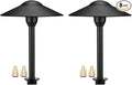 Lumina Lighting® 3W Landscape Lighting 12V Landscape Lights Low Voltage Landscape Path Lights Warm White Waterproof Outdoor Replaceable G4 LED Bulb for Garden Pathway Lawn Yard (Black 2-Pack)
