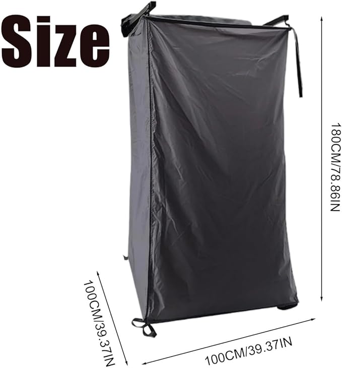Vehicle Side Shower Tent RV Outdoor Shower Enclosure Outdoor Camping Awning Shower Room Waterproof for Long Road Trips Van Beach(Black)