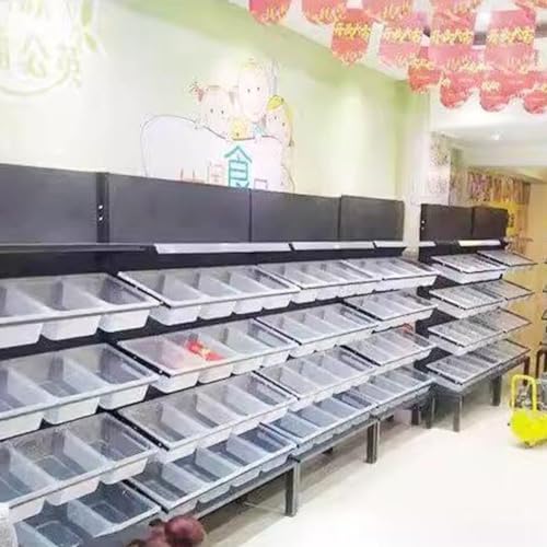Store Display Rack Wall Mounted Storage Rack Supermarket Convenience StoreSupermarket Vegetable &amp Fruit Storage Rack - Retail Display Shelf for Kitchen Pantry &amp Supermarket - Durable Shelv