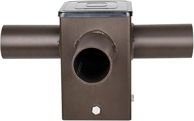 Tenon Adapter for 4 Inch Square Poles with 3 Horizontal 90 Degree TenonsSlip Fitter Mount Tenon Adapter Bracket for 3 Fixture LED Parking Lot Street Light