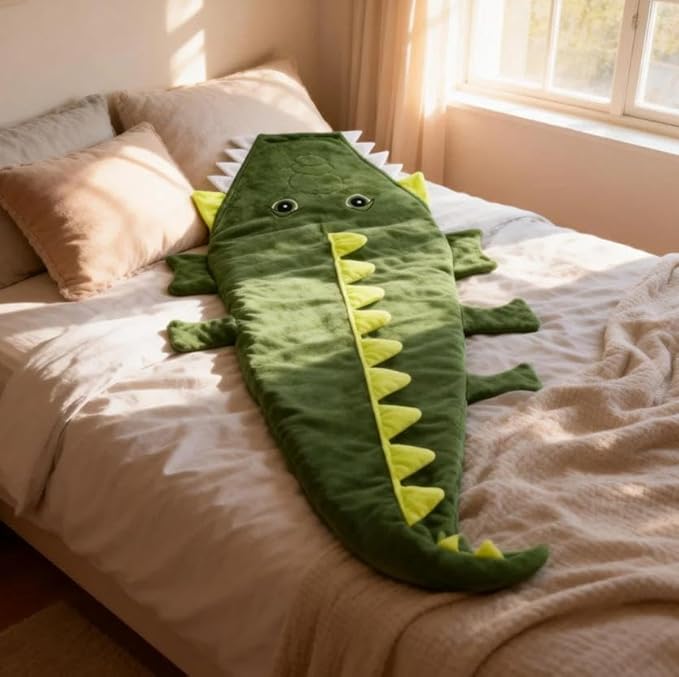 Animal Mouth Sleeping Bag Alligator Sleeping Bag Crocodile SleepingBag Fluffy Crocodile Shaped SleepingBags