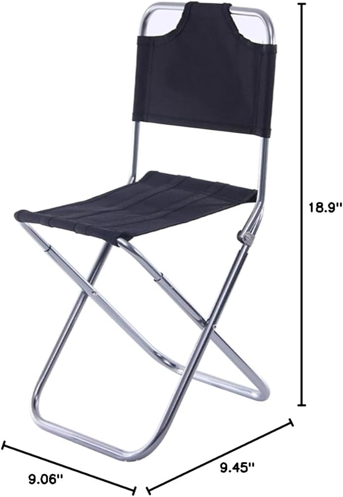 Portable Folding Camping Stool Aluminum Alloy Fishing Chair Comfortable Backrest for Outdoor Adventures