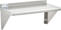 29N-011 Commercial NSF Solid Stainless Steel Wall Shelf - 24 Wx12 D - 210 lb. Weight Capacity