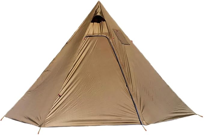 Tipi Hot Tent with Fire Retardant Stove Jack for Flue Pipes 2~3 Person Lightweight Teepee Tents for Family Team Outdoor Backpacking Camping Hiking