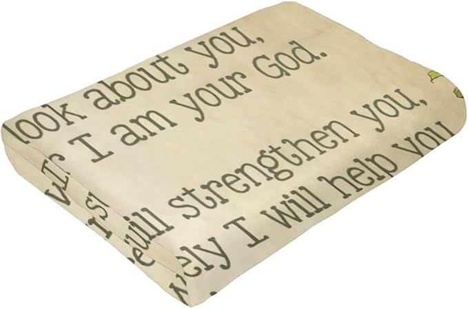 50X40 Bible Verse Isaiah 41 10 Do Not Fear Nature Lightweight Flannel Blanket - Soft and Breathable Polyester Suitable for Travel Camping and Home Decoration