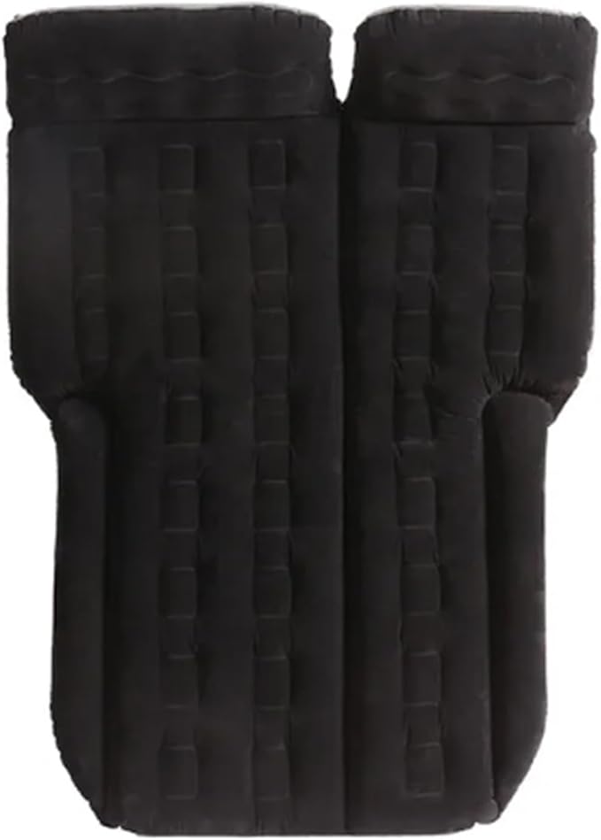 SUV Car Inflatable Mattress Flocked PVC Inflatable Mattress 185cm Camping Inflatable Bed Car Travel Inflatable Mattress Car Camping Dual-Purpose Bed (Black)