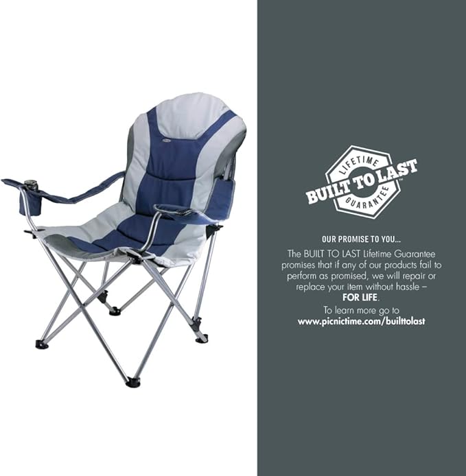 Picnic TIME NCAA Arkansas Razorbacks Reclining Camp Chair - Beach Chair for Adults - Sports Chair with Carry Bag