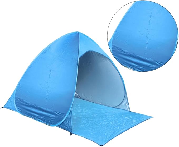 1Pc Automatic Beach Tent Lightweight Sun Shelter Quick Setup Seconds Portable Outdoor Camping Tent for Beach Party Fishing Hiking Blue