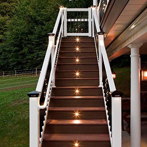 DEKOR LED Recessed Stair Lights Step Lighting for Indoor Outdoor Use (Oil Rubbed Bronze Add-On 4 Pack)